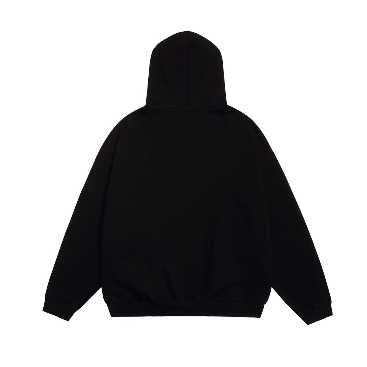 Fear of God Essentials Arched Graphic Hoodie in Black — back